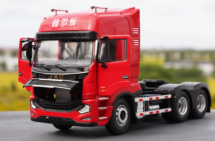 卡车模型重卡1:24 原厂江淮格尔发 JAC K系 牵引车拖车头合金卡车模型 格尔发-K3红色